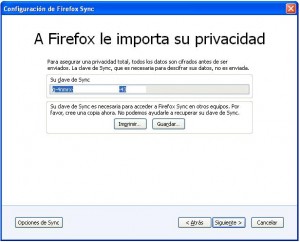 sincronizacion Firefox 5